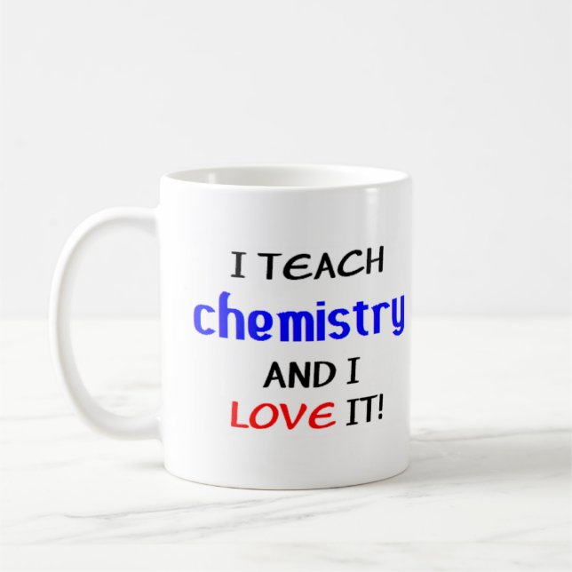 Taza De Café enseñanza y amor de la química (Izquierda)