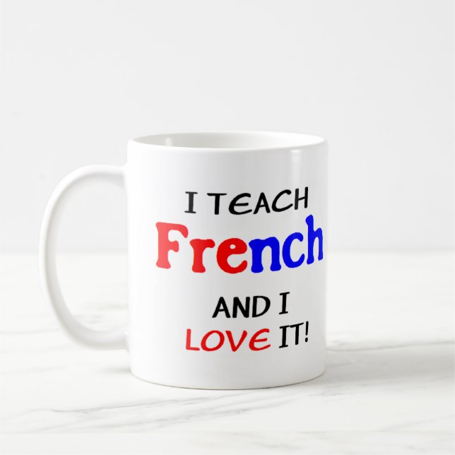 Taza De Café enseñanza y amor franceses (Izquierda)