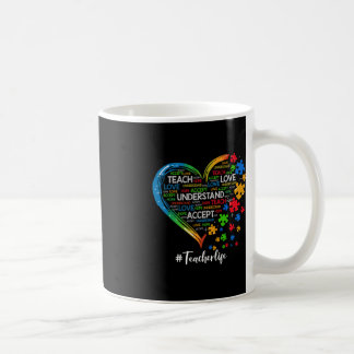Taza De Café Enseñar aceptar entender amor profesor autismo de 