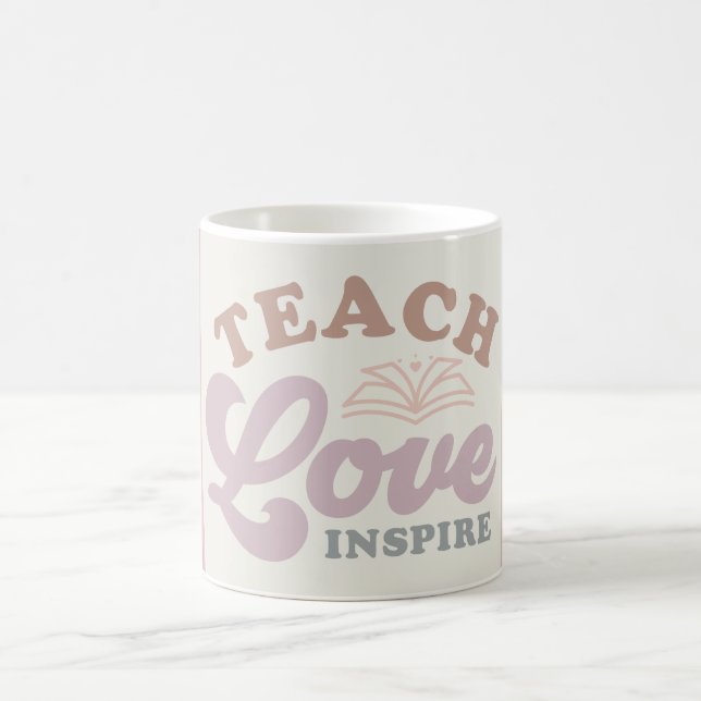 Taza De Café Enseñar Amar Inspirar (Centro)