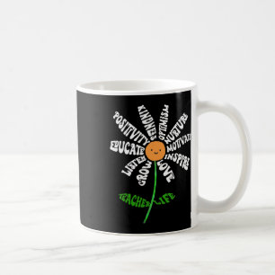 Taza De Café Enseñar amor inspira a los profesores flores Inspi