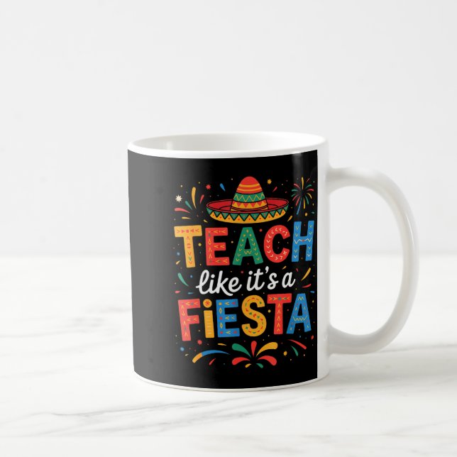 Taza De Café Enseñar como una fiesta de profesores sombrero cin (Derecha)