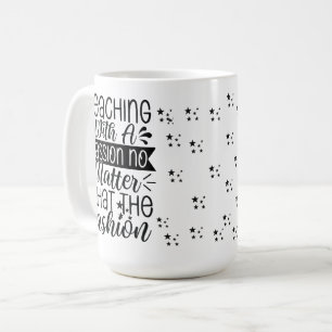 Taza De Café Enseñar con Pasión - Profesor Motivacional