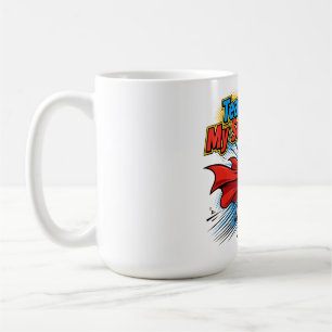 Taza De Café Enseñar es mi superpoder Diseño de profesor de cóm