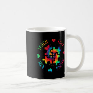 Taza De Café Enseñar Esperanza Amor Inspira Autismo Sensibiliza