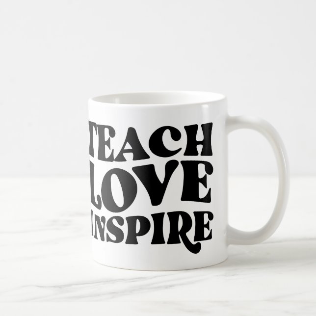TAZA DE CAFÉ ENSEÑAR INSPIRACIÓN DE AMOR, UN REGALO ENCANTADOR  (Derecha)