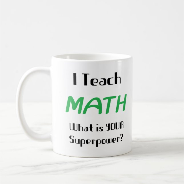 Taza De Café enseñar matemáticas (Izquierda)