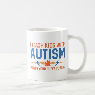 Taza De Café Enseño A Los Niños Con Autismo