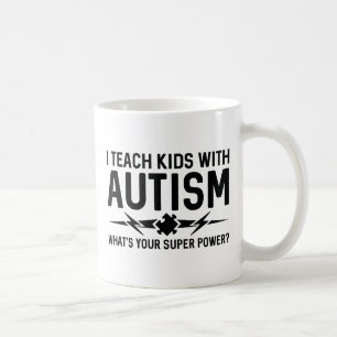 Taza De Café Enseño A Los Niños Con Autismo