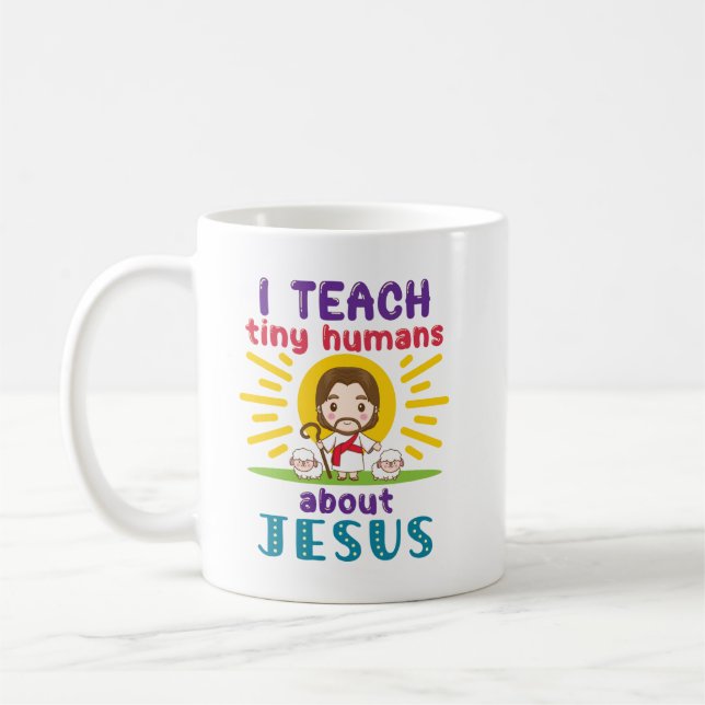 Taza De Café Enseño A Los Pequeños Humanos Sobre La Escuela Dom (Izquierda)