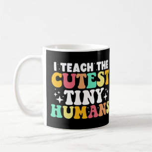 Taza De Café Enseño A Los Pequeños Y Pequeños Humanos Divertido