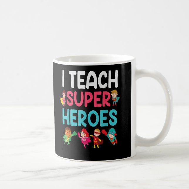 Taza De Café Enseño a superhéroes (Derecha)