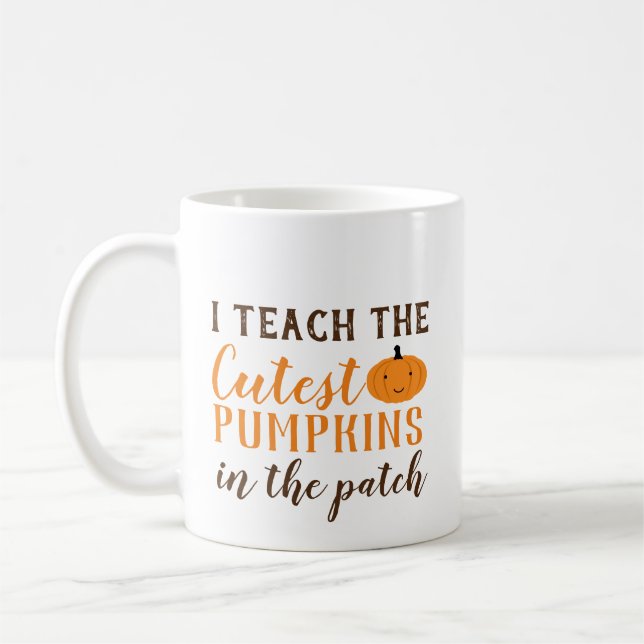 Taza De Café Enseño las calabazas más bonitas en la Halloween d (Izquierda)