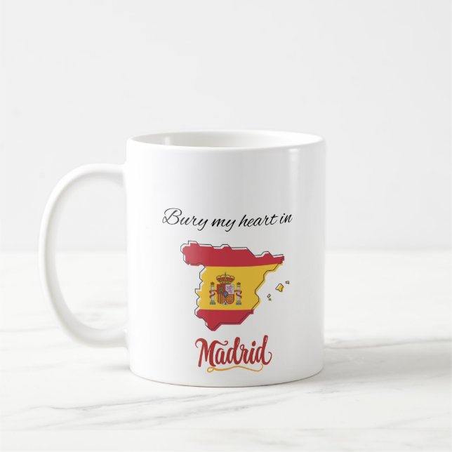 Taza De Café Enterrar mi corazón en Madrid (Izquierda)