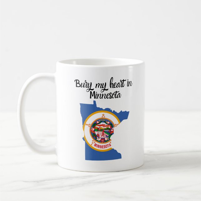 Taza De Café Enterrar mi corazón en Minnesota (Izquierda)