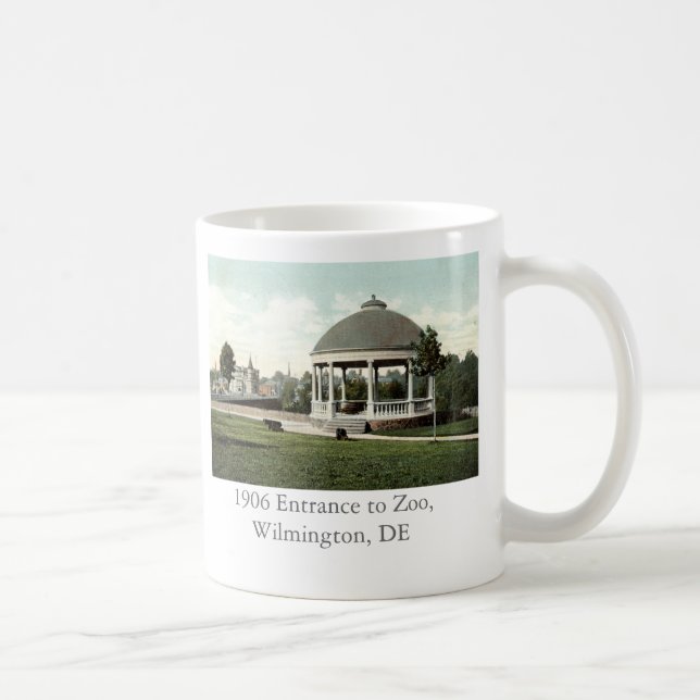 Taza De Café Entrada 1906 al parque zoológico, Wilmington, DE (Derecha)
