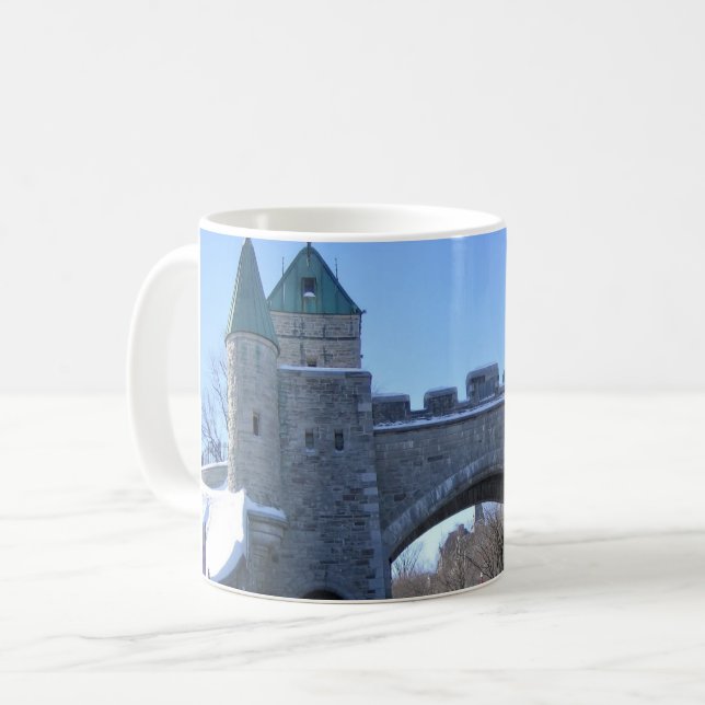 Taza De Café Entrada a la Ciudad Vieja de Quebec, Quebec, Canad (Anverso izquierdo)