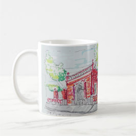 Taza De Café Entrada histórica de ladrillo rojo
