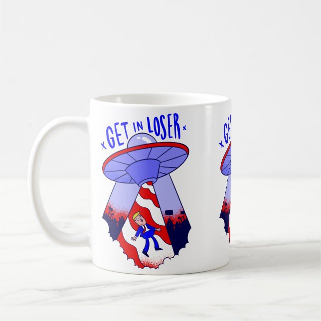 Taza De Café entrar en el sitio web de trump alien (Izquierda)