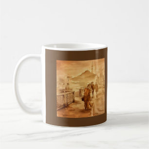 Taza De Café Entrega De Yogur En El Histórico Arte De La Pintur