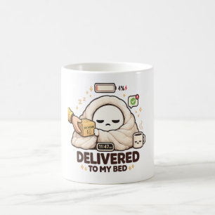 Taza De Café Entregado a mi cama - Divertido Perezoso