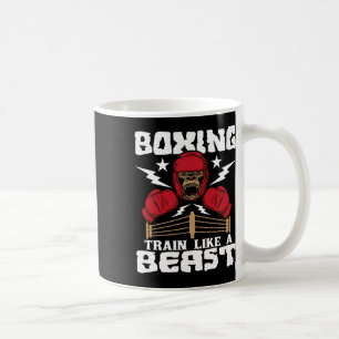 Taza De Café Entrena Boxeo Como Una Bestia - Kickboxing Kickbox