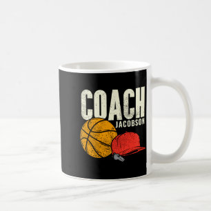 Taza De Café Entrenador de baloncesto añadir nombre camiseta