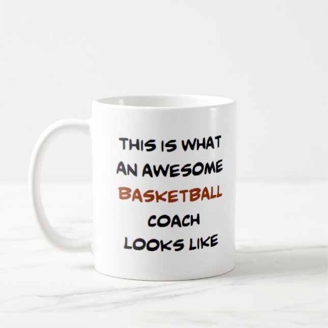 Taza De Café entrenador de baloncesto, increíble (Izquierda)