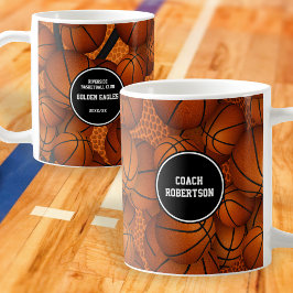 Taza De Café entrenador de baloncesto nombre deporte temporada 