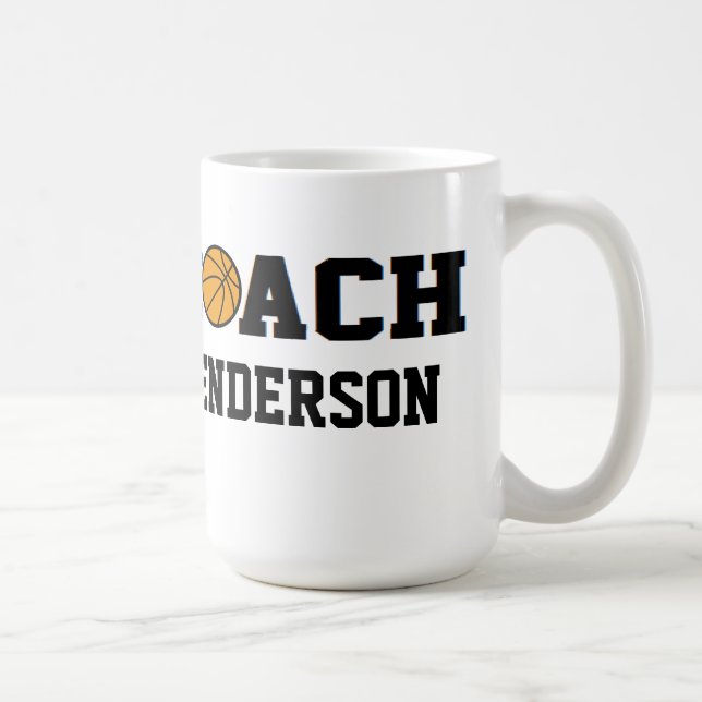 Taza De Café Entrenador de béisbol - personalizado (Derecha)