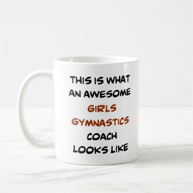 Taza De Café entrenador de chicas de gimnasia, genial (Izquierda)