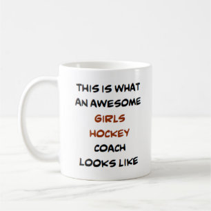 Taza De Café entrenador de chicas de hockey, genial