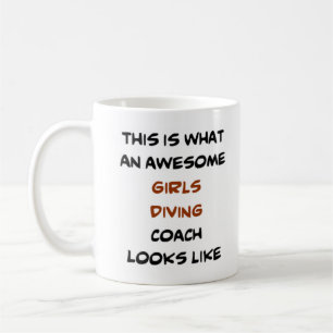 Taza De Café entrenador de chicas de submarinismo, genial