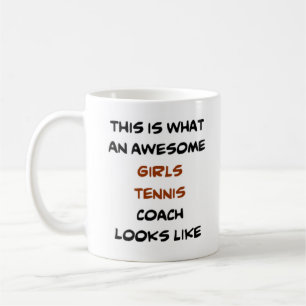 Taza De Café entrenador de chicas de tenis, impresionante