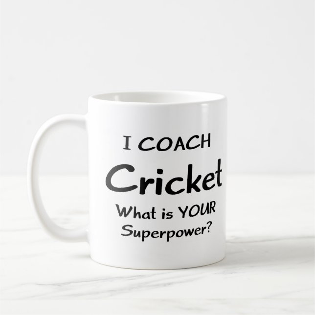 Taza De Café entrenador de cricket (Izquierda)