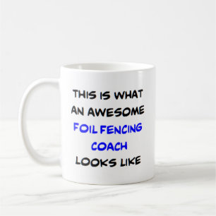 Taza De Café entrenador de esgrima de Relieve metalizado, incre