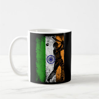 Taza De Café Entrenador de fans de la bandera india de la India