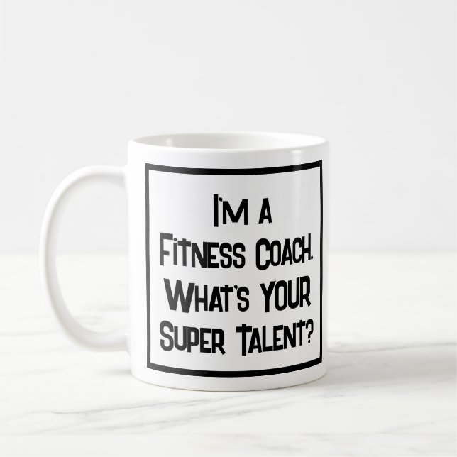 Taza De Café Entrenador de Fitness Super Talent. Coffee Mug (Izquierda)