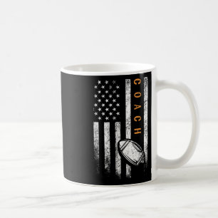 Taza De Café Entrenador de fútbol americano Bandera de Estados