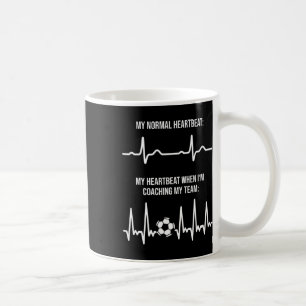 Taza De Café Entrenador de fútbol Entrenador de ritmo cardíaco