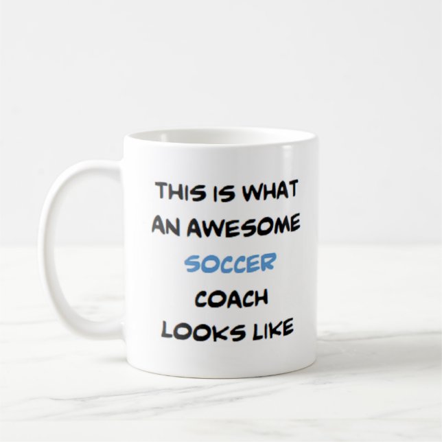 Taza De Café entrenador de fútbol, genial (Izquierda)