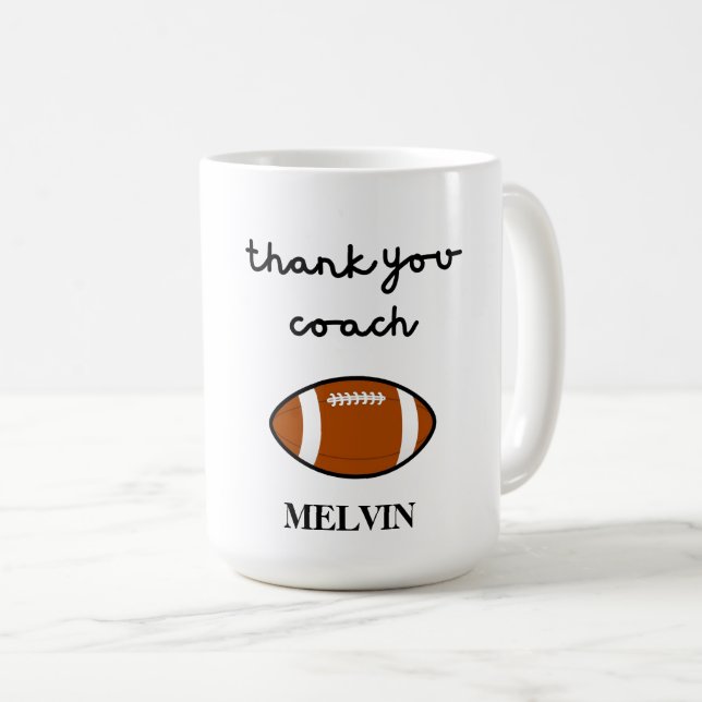 Taza De Café Entrenador de fútbol Mug, gracias regalo para entr (Anverso derecho)