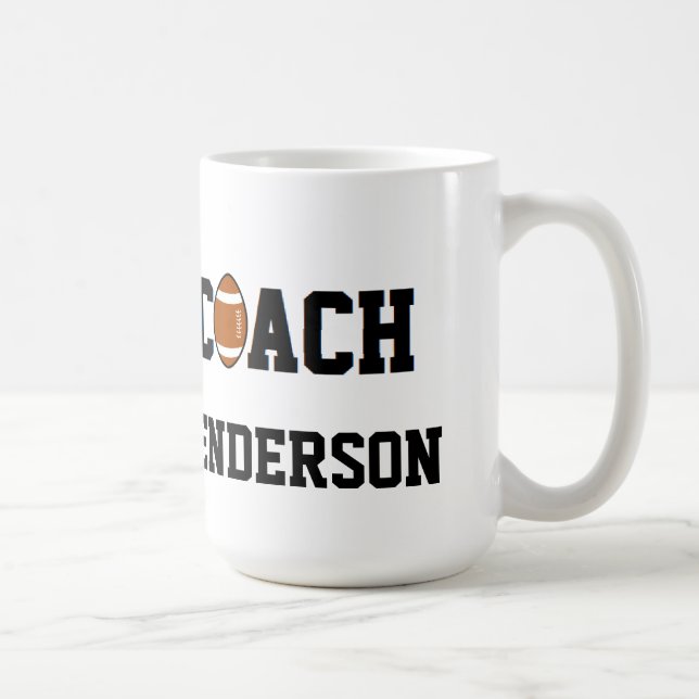 Taza De Café Entrenador de fútbol personalizado (Derecha)