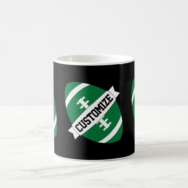 Taza De Café Entrenador de Fútbol Verde / Personalizado de fans (Centro)