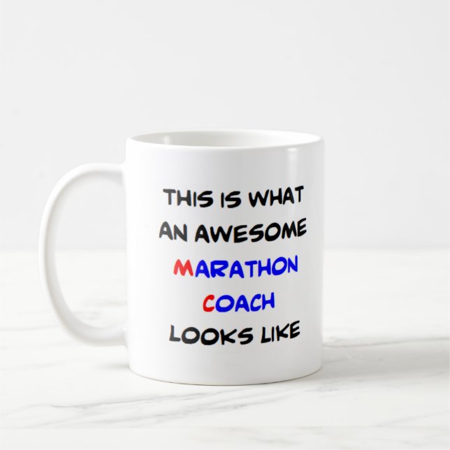Taza De Café entrenador de maratón, increíble (Izquierda)
