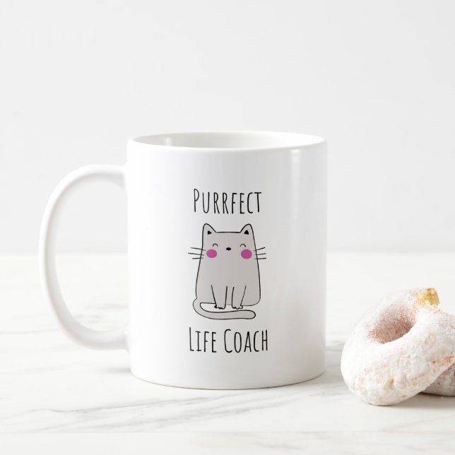 Taza De Café Entrenador de Mentor de Vida (Con donut)