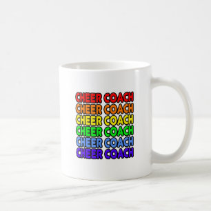 Taza De Café Entrenador de Rainbow Cheer