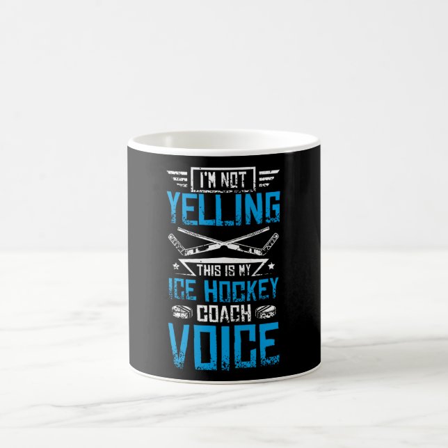 Taza De Café Entrenador de Yelling en hockey sobre hielo (Centro)