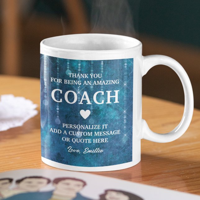 Taza De Café Entrenador Gracias A Tu Sentido Mensaje Personaliz (Coach Thank You Heartfelt Message Personalized Coffee Mug
)