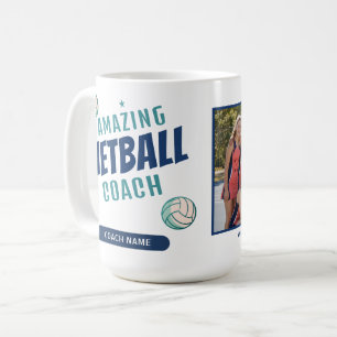 Taza De Café Entrenador Increíble de Netball con Nombre Persona